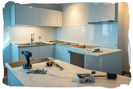 Montage von Küchen, Möbeln
